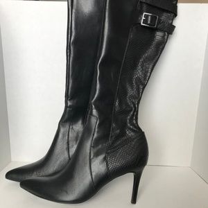 New in Box Calvin Klein Knee High Snakeskin Boots